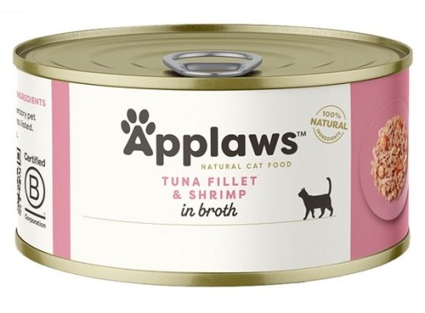 Applaws Applaws puszka dla kota Tuńczyk i Krewetki 70g