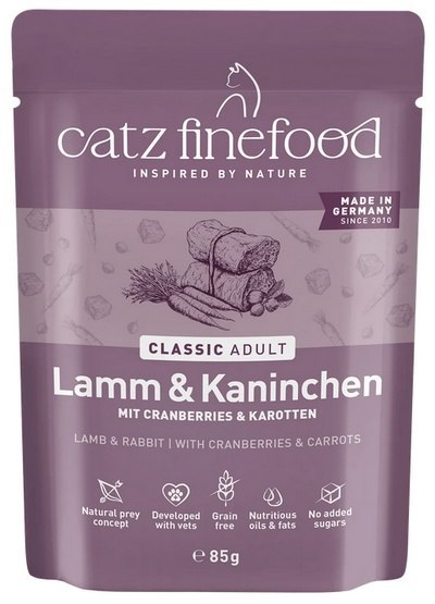 Catz Finefood Catz Finefood Classic Jagnięcina i Królik (N.11) saszetka 85g