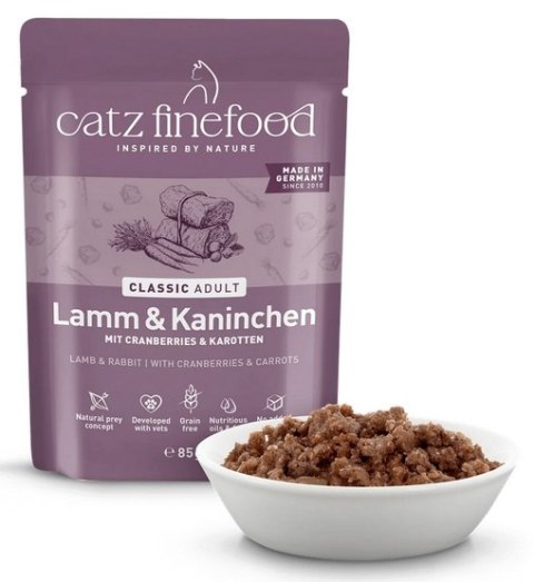 Catz Finefood Catz Finefood Classic Jagnięcina i Królik (N.11) saszetka 85g