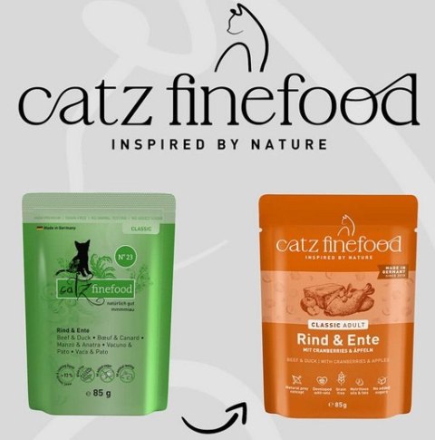 Catz Finefood Catz Finefood Classic N.23 Wołowina i Kaczka saszetka 85g