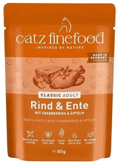 Catz Finefood Catz Finefood Classic N.23 Wołowina i Kaczka saszetka 85g