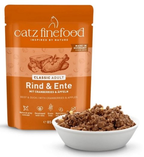 Catz Finefood Catz Finefood Classic N.23 Wołowina i Kaczka saszetka 85g