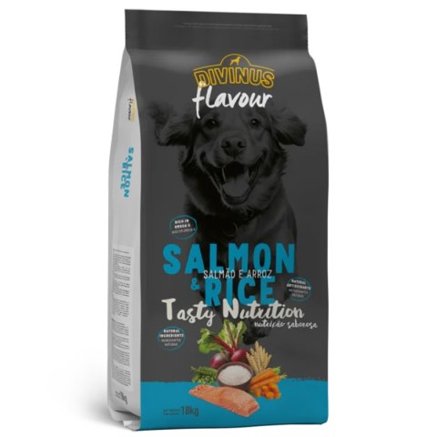 Divinus FLAVOUR DOG - łosoś z ryżem 18 kg Divinus