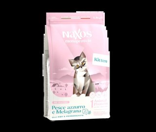 NAXOS CAT KITTEN MONO - ryba z granatem - monobiałkowa karma dla kociąt 1,5 kg Naxos