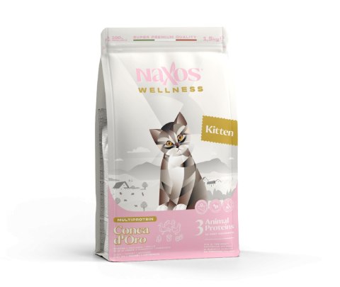 NAXOS CAT KITTEN - kaczka, kurczak, indyk - karma dla kociąt 1,5 kg Naxos