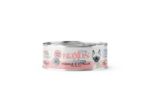 NAXOS CAT STERILIZED - wieprzowina i cielęcina - puszka dla kotów sterylizowanych 85g Naxos