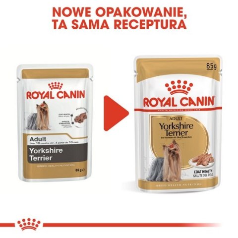 Royal Canin Breed Royal Canin Yorkshire Terrier Adult karma mokra - pasztet, dla psów dorosłych rasy yorkshire terrier saszetka 85g