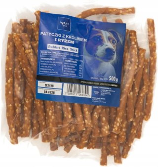 WAFI Patyczki z królikiem i ryżem 500g WAFI