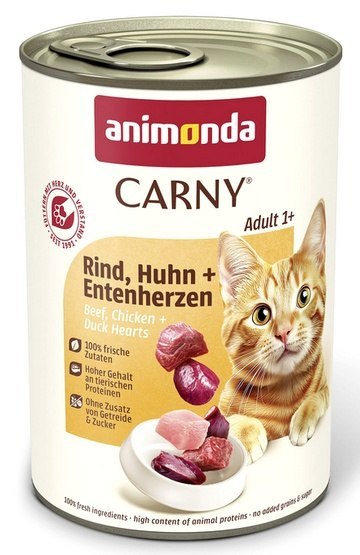 Animonda Carny Animonda Carny Adult Wołowina, Kurczak + Kacze serca puszka 400g