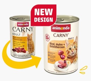 Animonda Carny Animonda Carny Adult Wołowina, Kurczak + Kacze serca puszka 400g