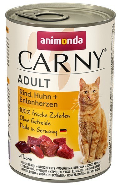 Animonda Carny Animonda Carny Adult Wołowina, Kurczak + Kacze serca puszka 400g