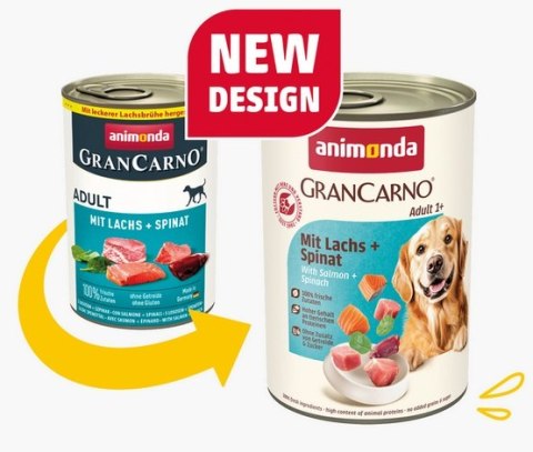 Animonda GranCarno Animonda GranCarno Original Adult Lachs Spinat Łosoś + Szpinak puszka 400g