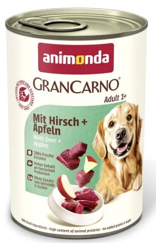 Animonda GranCarno Animonda GranCarno Original Adult Rind Hirsch Apfel Wołowina, Jeleń + Jabłko puszka 400g
