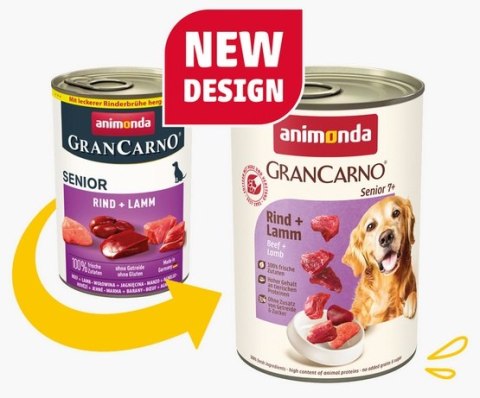 Animonda GranCarno Animonda GranCarno Original Senior Rind Lamm Wołowina + Jagnięcina puszka 400g