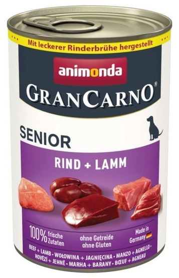 Animonda GranCarno Animonda GranCarno Original Senior Rind Lamm Wołowina + Jagnięcina puszka 400g