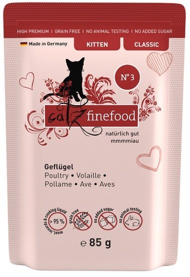 Catz Finefood Catz Finefood Classic Kitten Drób (N.03) saszetka 85g