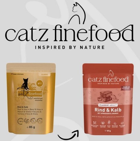 Catz Finefood Catz Finefood Classic N.07 Wołowina i cielęcina saszetka 85g