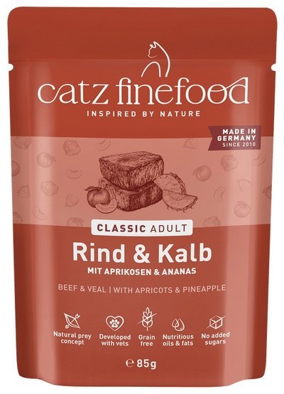 Catz Finefood Catz Finefood Classic N.07 Wołowina i cielęcina saszetka 85g