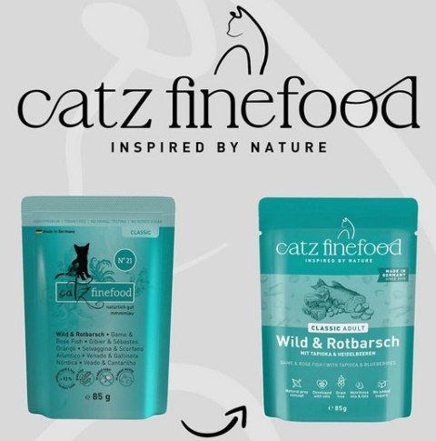 Catz Finefood Catz Finefood Classic N.21 Dziczyzna i Karmazyn saszetka 85g