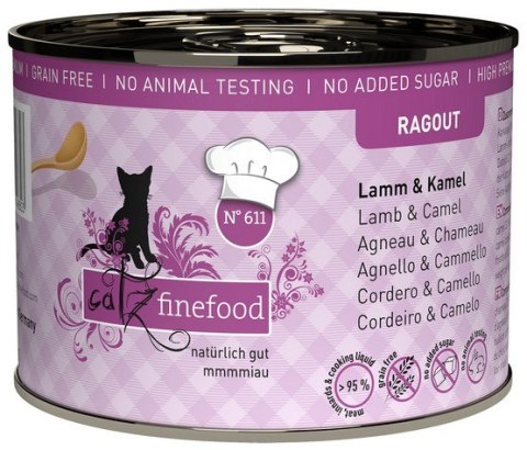 Catz Finefood Catz Finefood Ragout N.611 Jagnięcina i Wielbłąd puszka 190g