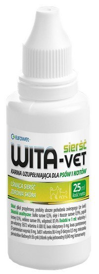 Eurowet Wita-Vet Sierść krople 25ml