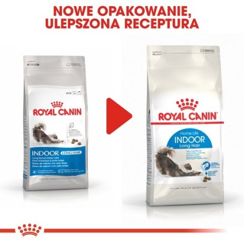 Royal Canin Feline Royal Canin Indoor Long Hair karma sucha dla kotów dorosłych, długowłose, przebywających wyłącznie w domu 400g