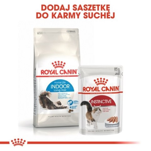 Royal Canin Feline Royal Canin Indoor Long Hair karma sucha dla kotów dorosłych, długowłose, przebywających wyłącznie w domu 400g