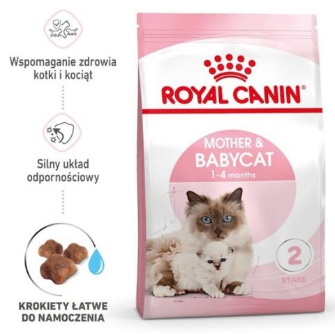 Royal Canin Feline Royal Canin Mother&Babycat karma sucha dla kotek w okresie ciąży, laktacji i kociąt od 1 do 4 miesiąca 2kg