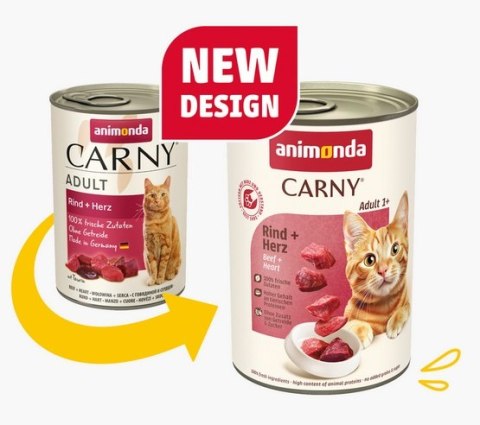Animonda Carny Animonda Carny Adult Wołowina + Serca puszka 400g