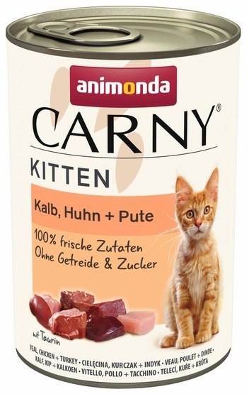 Animonda Carny Animonda Carny Kitten Cielęcina + Kurczak + Indyk puszka 400g