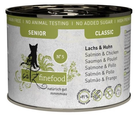 Catz Finefood Catz Finefood Classic Senior N.05 Łosoś i kurczak puszka 200g