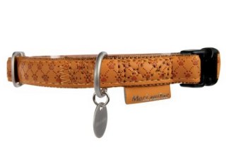 Zolux Zolux Obroża regulowana Mac Leather 20mm Żółta [522040JA]