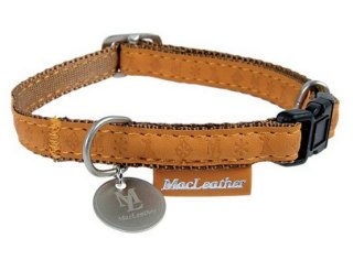 Zolux Zolux Obroża regulowana Mac Leather 20mm Żółta [522040JA]