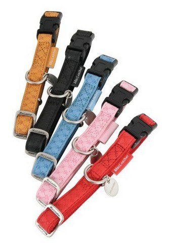 Zolux Zolux Obroża regulowana Mac Leather 20mm Żółta [522040JA]