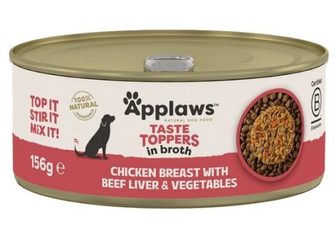Applaws Applaws Dog Taste Toppers puszka z kurczakiem, wątrobą wołową i warzywami 156g