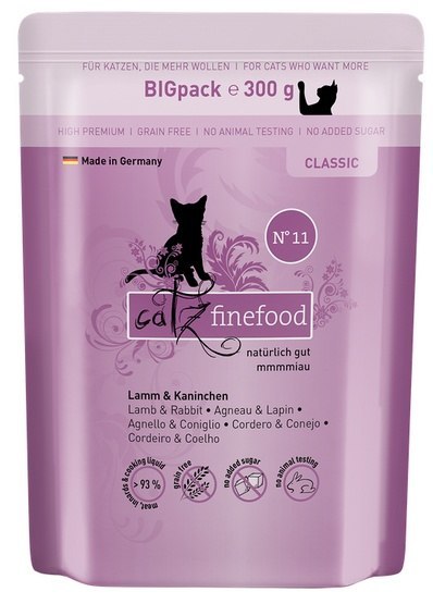Catz Finefood Catz Finefood Classic N.11 Jagnięcina i Królik saszetka 300g
