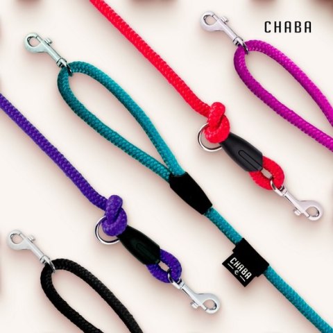 Chaba CHABA Smycz linka regulowana - 10mm x 138/260cm czarna