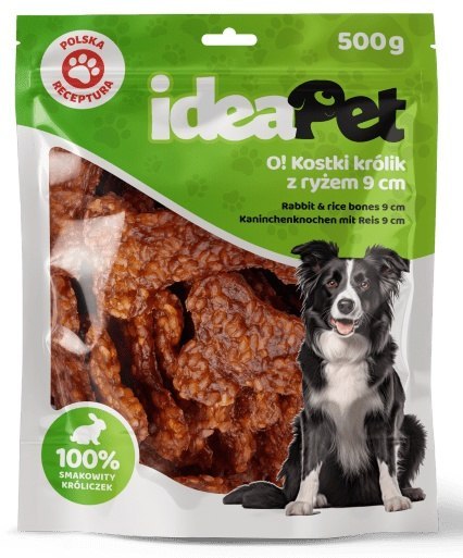 IdeaPet IdeaPet Kostki królik z ryżem 9cm 500g