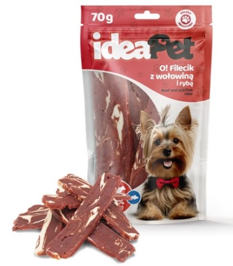 IdeaPet IdeaPet O! Fileciki z wołowiną i rybą 70g