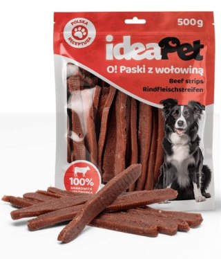 IdeaPet IdeaPet Paski z wołowiną 500g