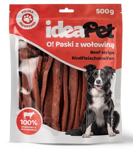 IdeaPet IdeaPet Paski z wołowiną 500g