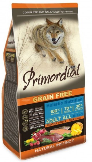 Primordial Primordial Dog Grain Free Adult Duck & Trout 2kg