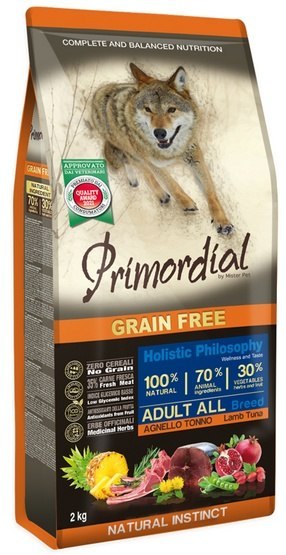 Primordial Primordial Dog Grain Free Adult Lamb & Tuna 2kg