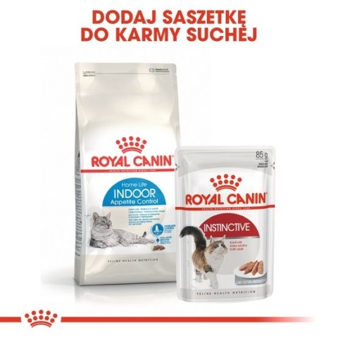 Royal Canin Feline Royal Canin Indoor Appetite Control karma sucha dla kotów dorosłych przebywających w domu, domagających się jedzenia 400g