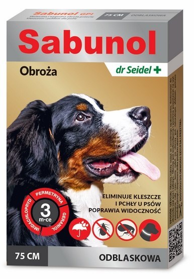 Sabunol Sabunol GPI Obroża przeciw pchłom dla psa odblaskowa 75cm