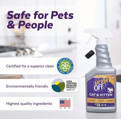 Urine Off Urine Off Cat & Kitten Formula - do usuwania plam moczu 946ml