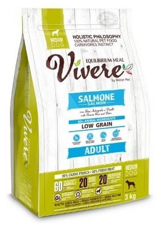 Vivere Vivere Dog Medium Adult Salmon 3kg Karma Monobiałkowa z Łososiem