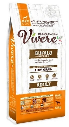Vivere Vivere Maxi Adult Buffalo 12kg Karma Monobiałkowa z Bawołem dla dużych ras