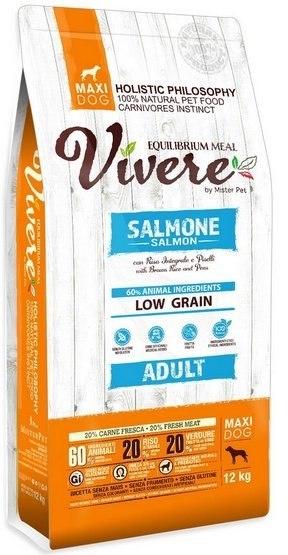 Vivere Vivere Maxi Adult Salmon 12kg Karma Monobiałkowa z Łososiem dla dużych ras