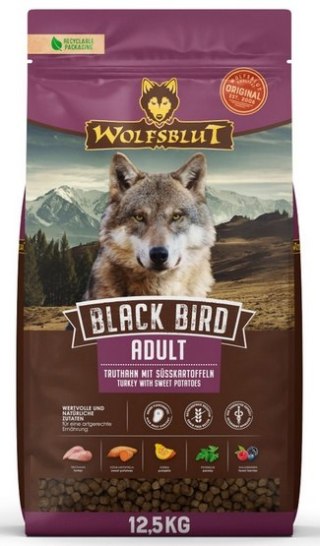 Wolfsblut Wolfsblut Dog Black Bird Adult - indyk i bataty 12,5kg